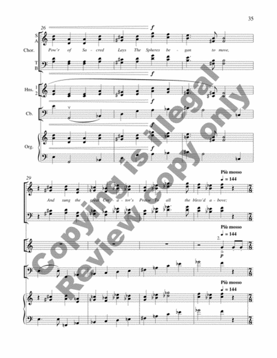 A Song for St. Cecilia's Day (Full Score)