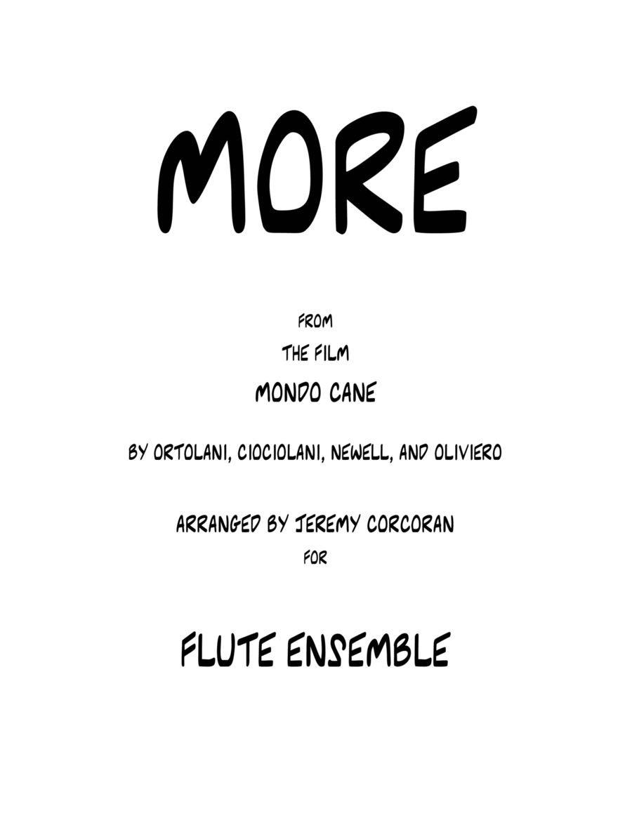 More (ti Guarderò Nel Cuore) Woodwind Ensemble scores gallery preview page 1
