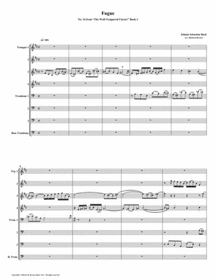Fugue 24 from Well-Tempered Clavier, Book 1 (Brass Octet)