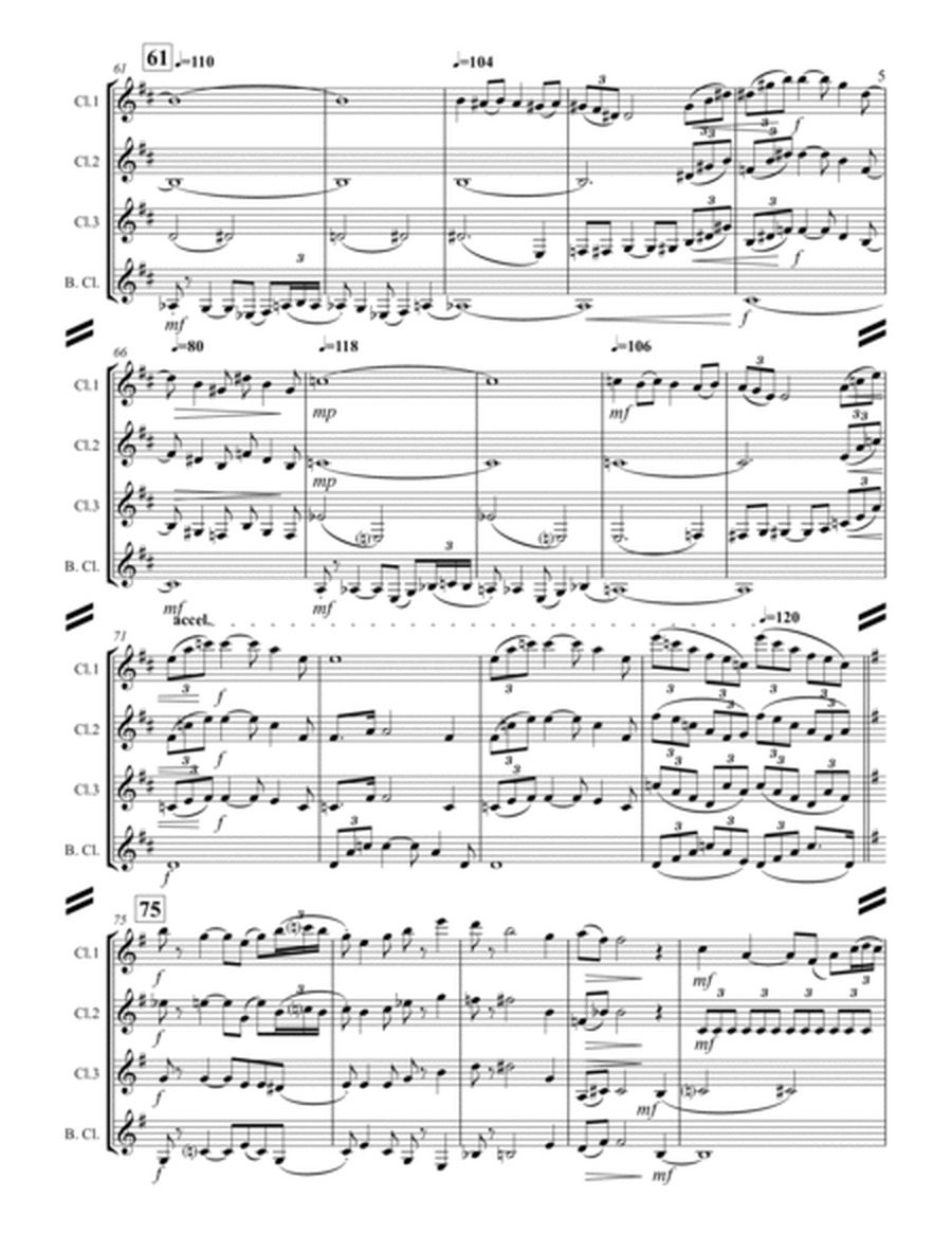 Debussy - String Quartet in G minor, Op.10, Mvt I (for Clarinet Quartet) image number null