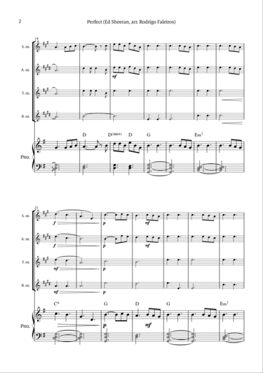 Perfect Tenor Saxophone scores gallery preview page 2
