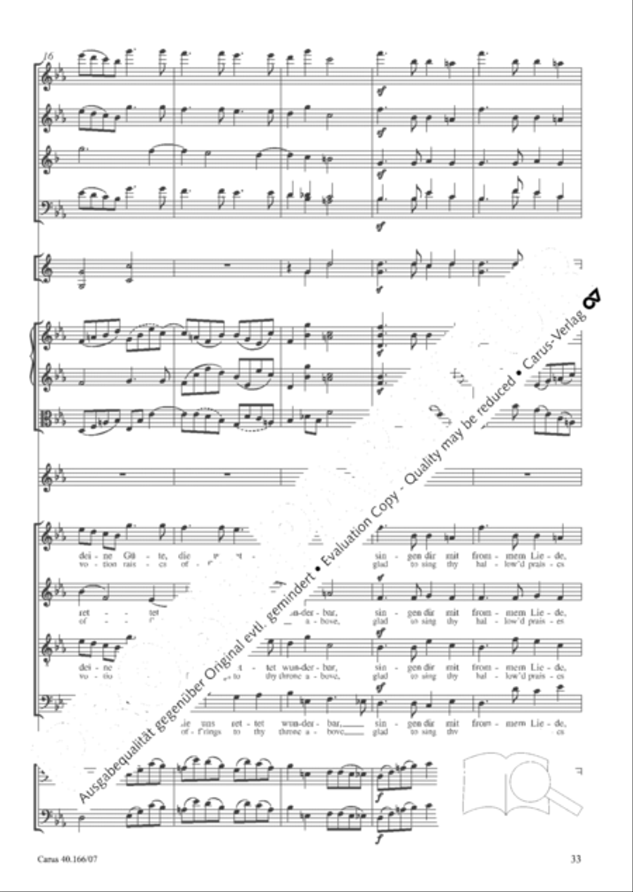Hymn; Three sacred songs; fugue (Hymne; Drei geistliche Lieder und Fuge) Orchestra scores gallery preview page 34