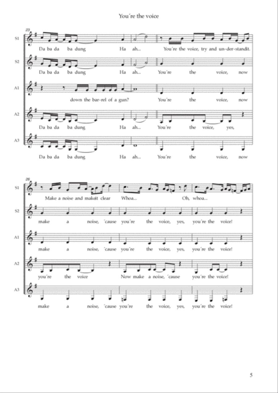 You're The Voice Choir scores gallery preview page 5