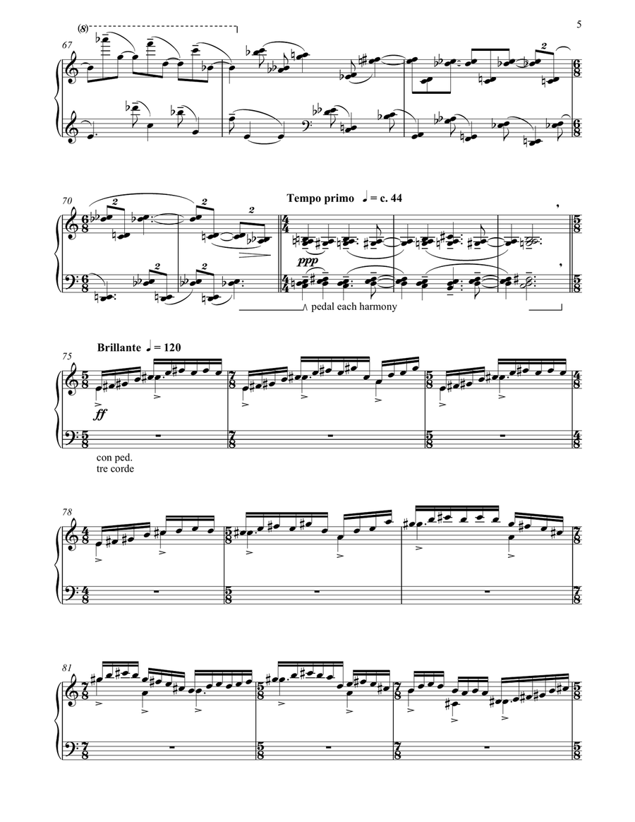 Tunstall Chimes, Study No. 10 - Hommage A Ravel Piano Method scores gallery preview page 5