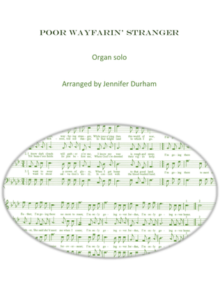 Book cover for Poor Wayfarin' Stranger organ solo