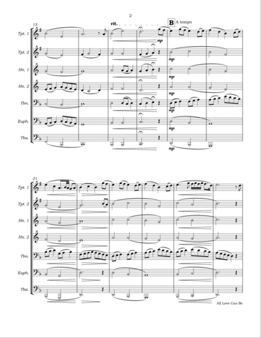 All Love Can Be Brass Band scores gallery preview page 6