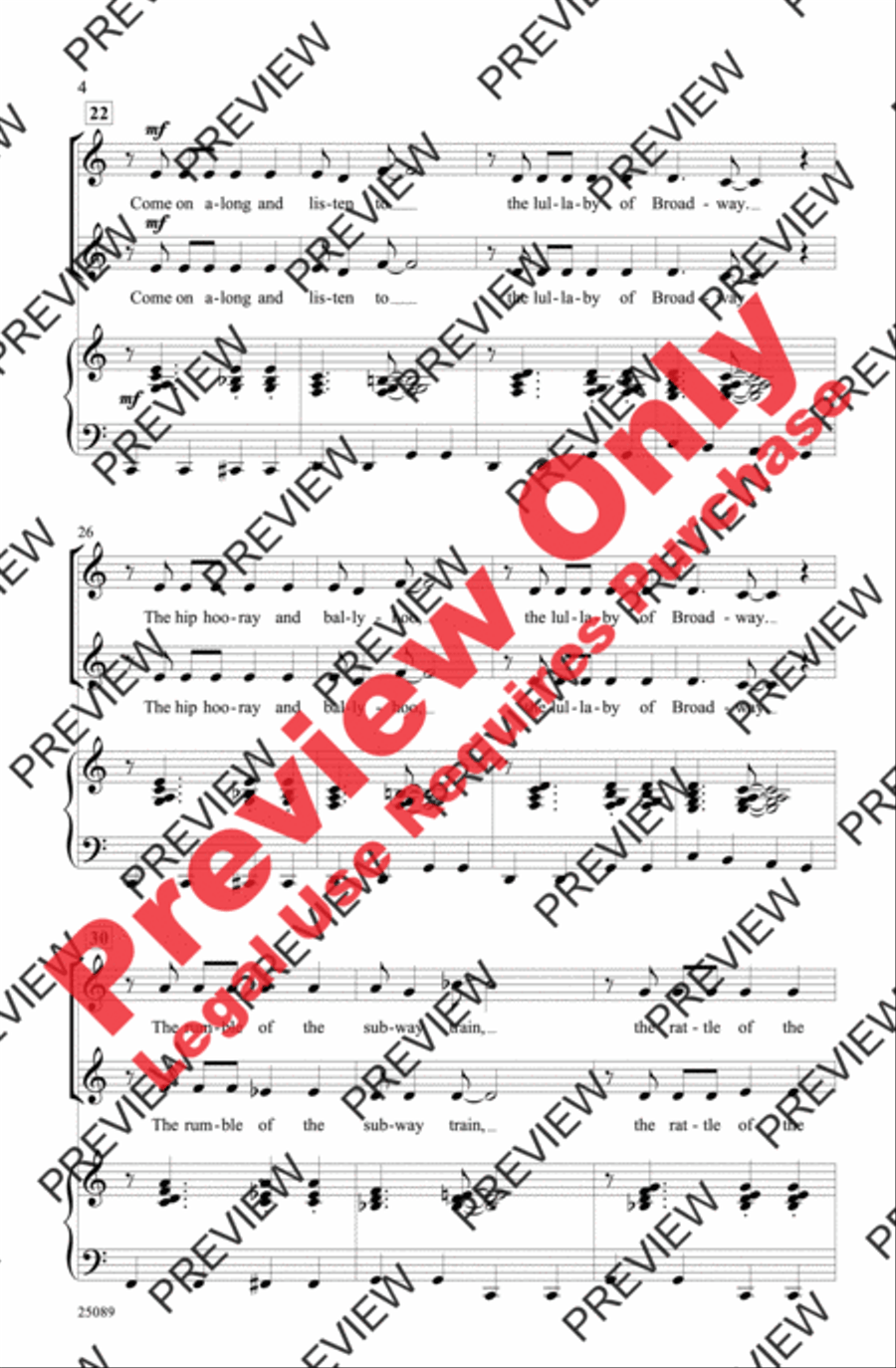 Lullaby of Broadway (and Forty-Second Street) 2-Part scores gallery preview page 4