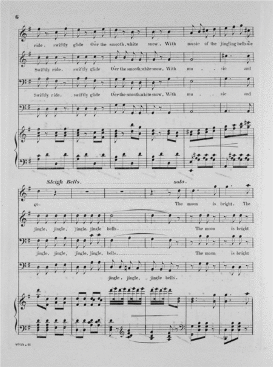 Jingle Bells. Sleighing Quartette Voice scores gallery preview page 5