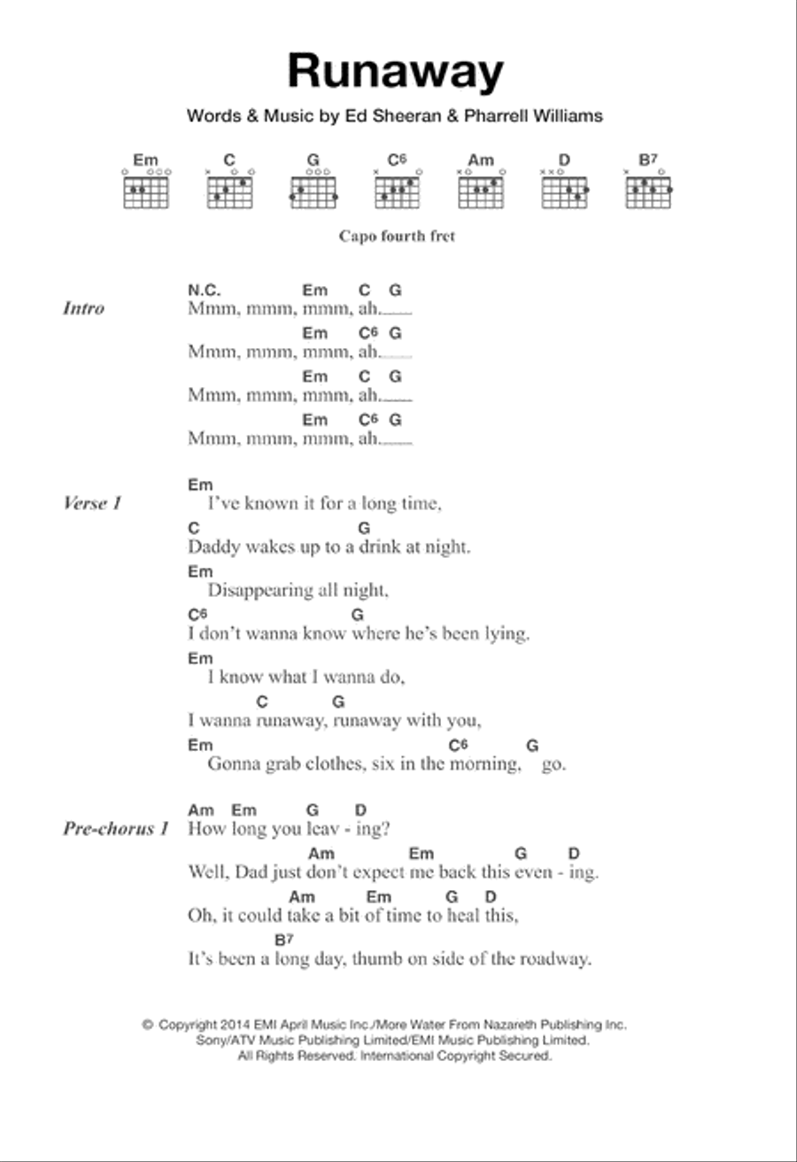 Runaway Runaway Acoustic Guitar scores gallery preview page 1