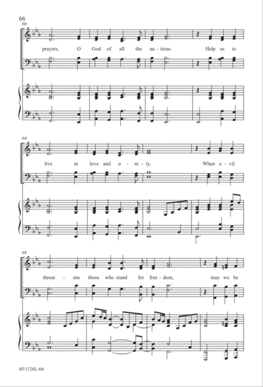 Prayers for the Nations 4-Part scores gallery preview page 67