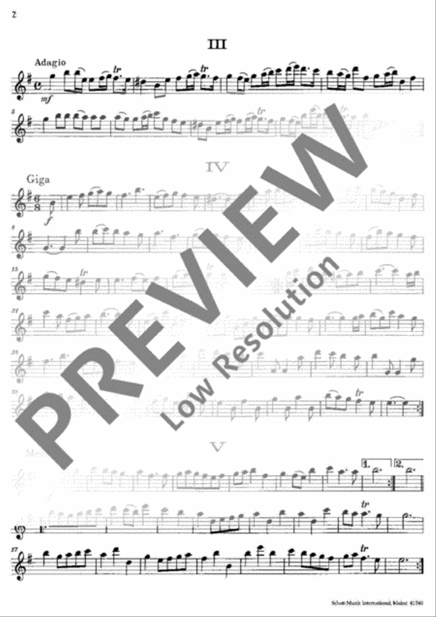 Trio Sonata E minor Alto Recorder scores gallery preview page 11
