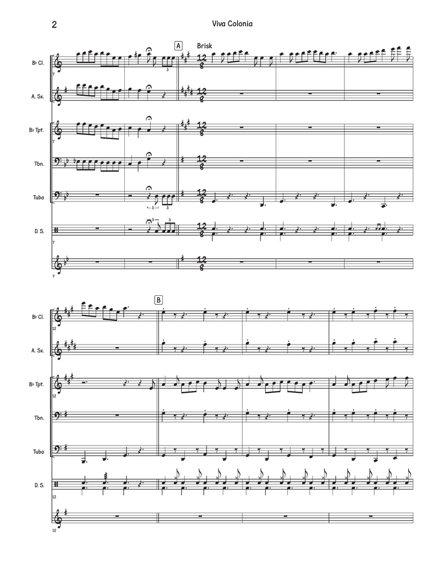 Viva Colonia Small Ensemble scores gallery preview page 2