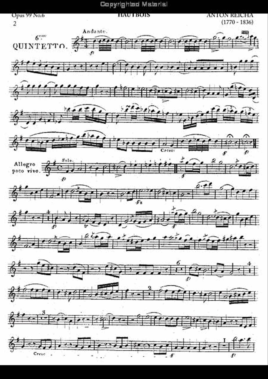 Wind Quintet, Op. 99, No. 6 Woodwind Quintet scores gallery preview page 2
