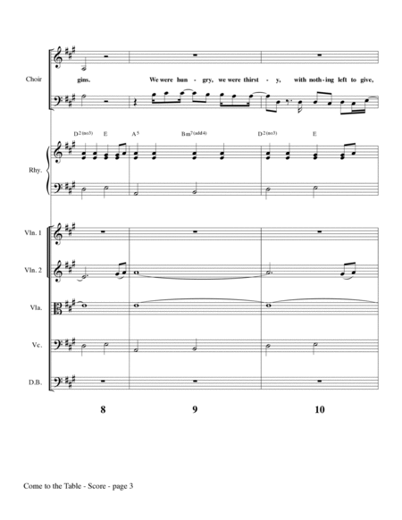 Come to the Table (arr. David Angerman) - Full Score