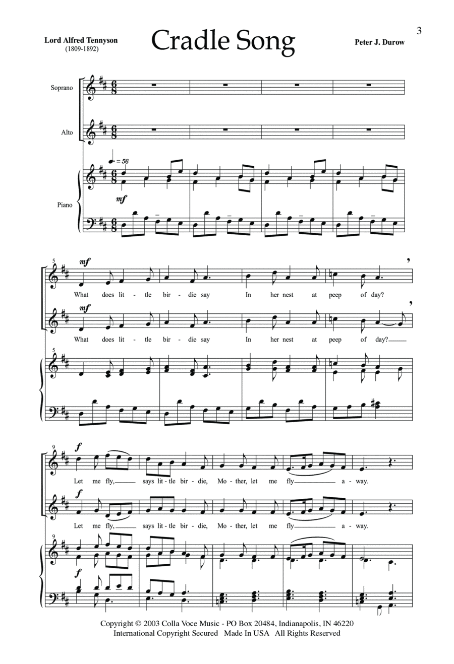 Cradle Song SA scores gallery preview page 1