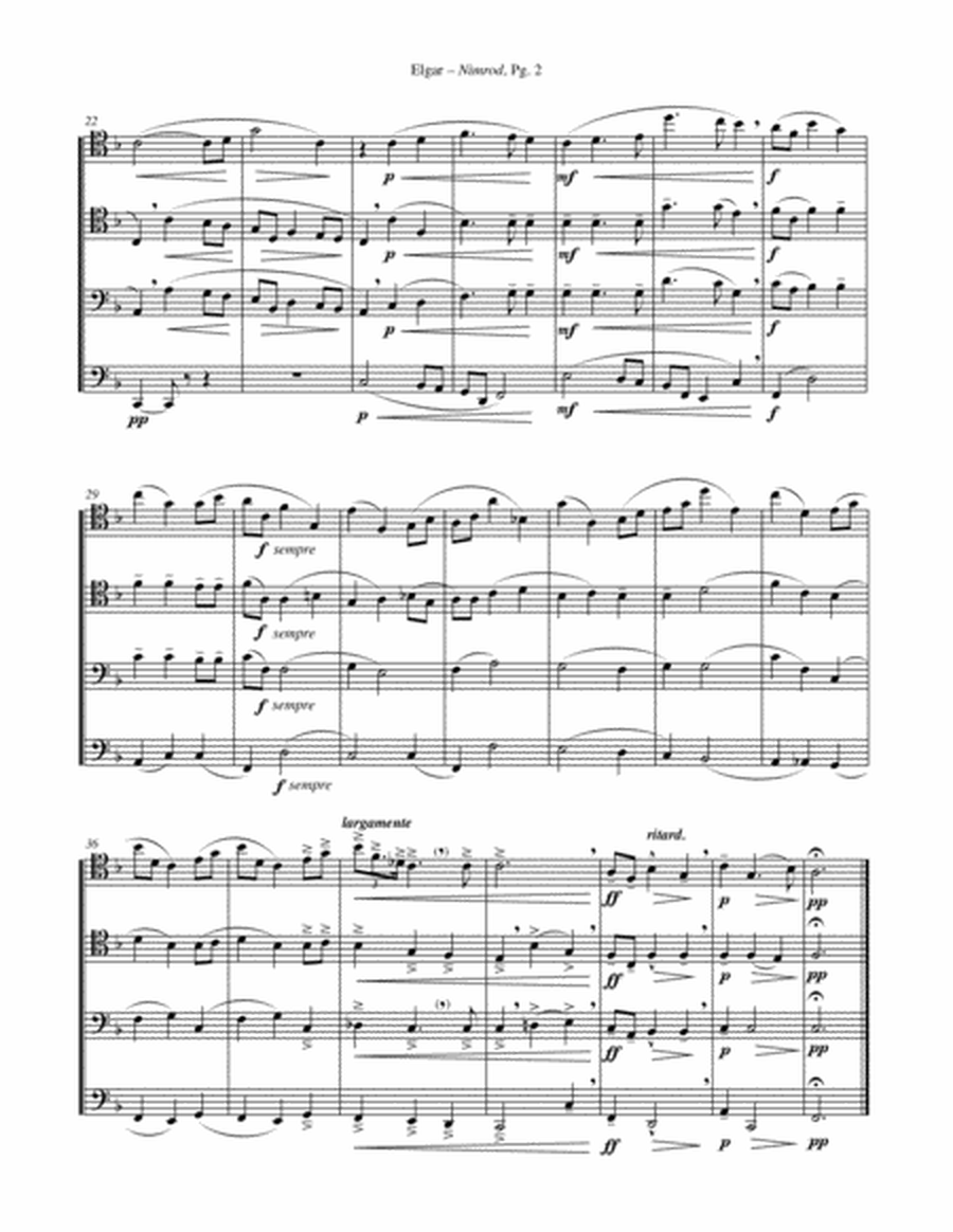 Nimrod from the Engima Variations for Trombone Quartet