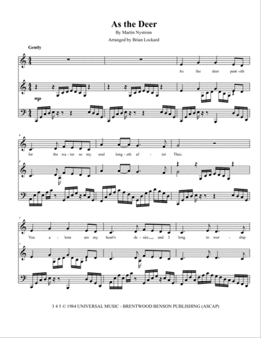 As The Deer Voice scores gallery preview page 1