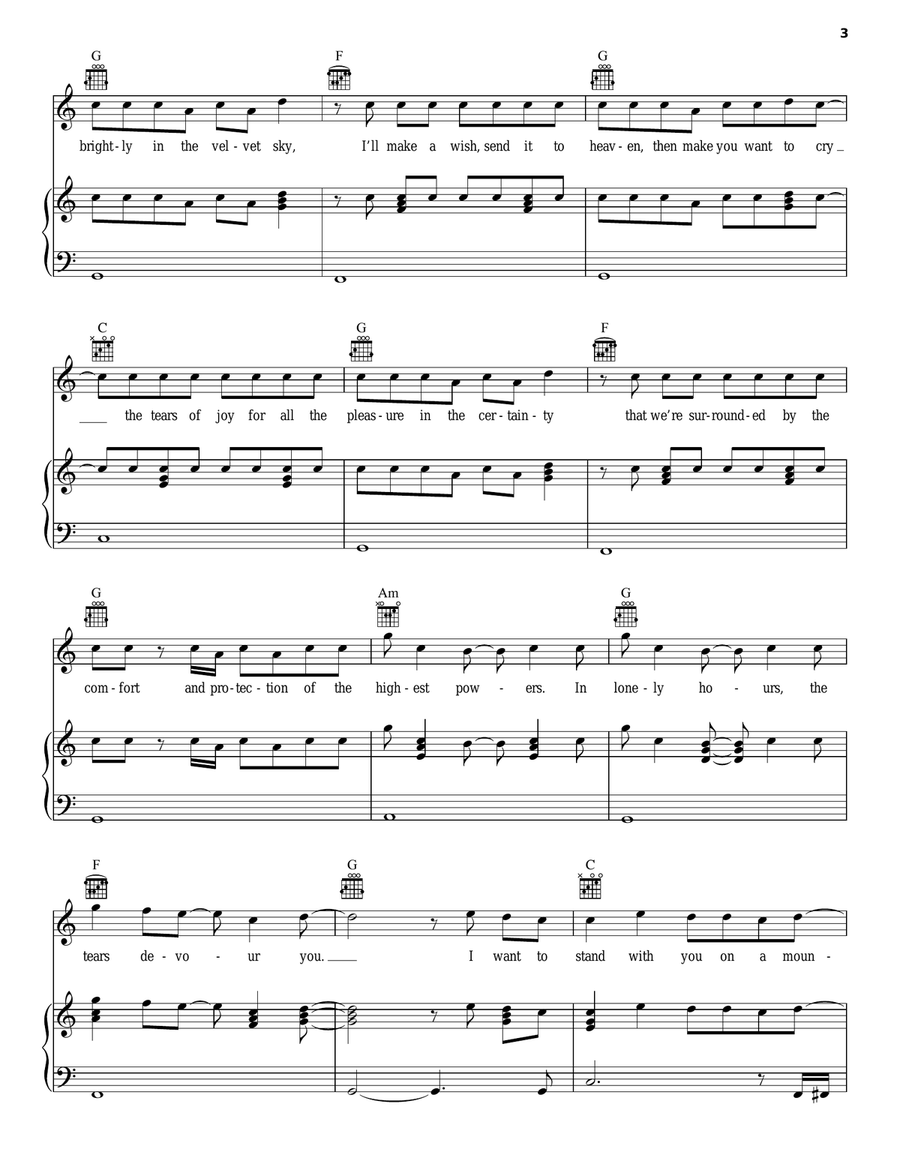 Truly, Madly, Deeply Piano, Vocal, Guitar scores gallery preview page 3