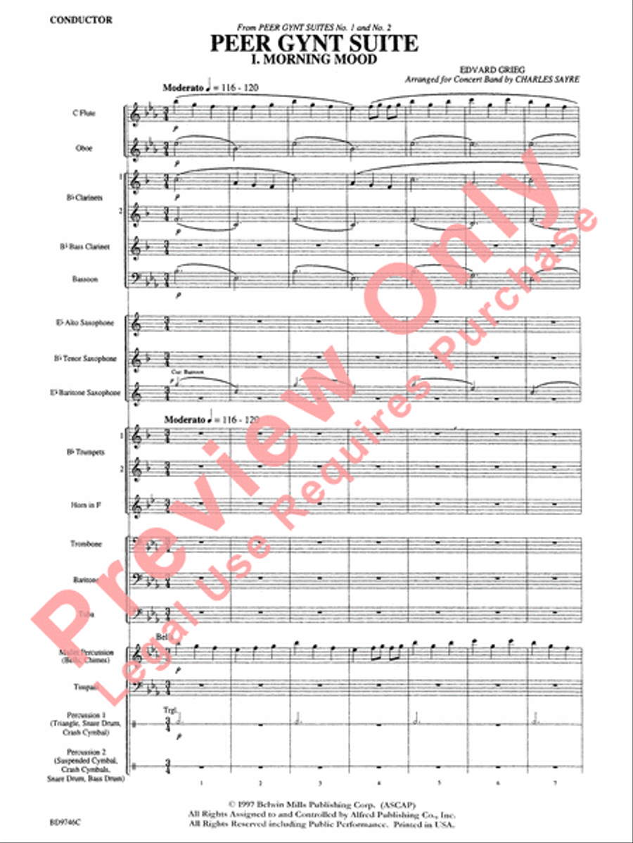 Peer Gynt Suite Peer Gynt Suite Concert Band scores gallery preview page 3
