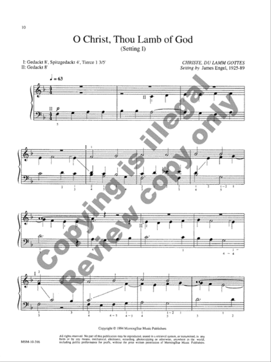 Nine Easy Chorale Preludes for Lent Organ scores gallery preview page 8