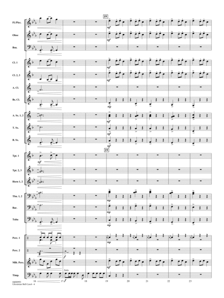Ukrainian Bell Carol (arr. Richard L. Saucedo) - Full Score