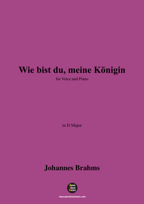 Book cover for Brahms-Wie bist du,Meine Königin in D Major,for voice and piano