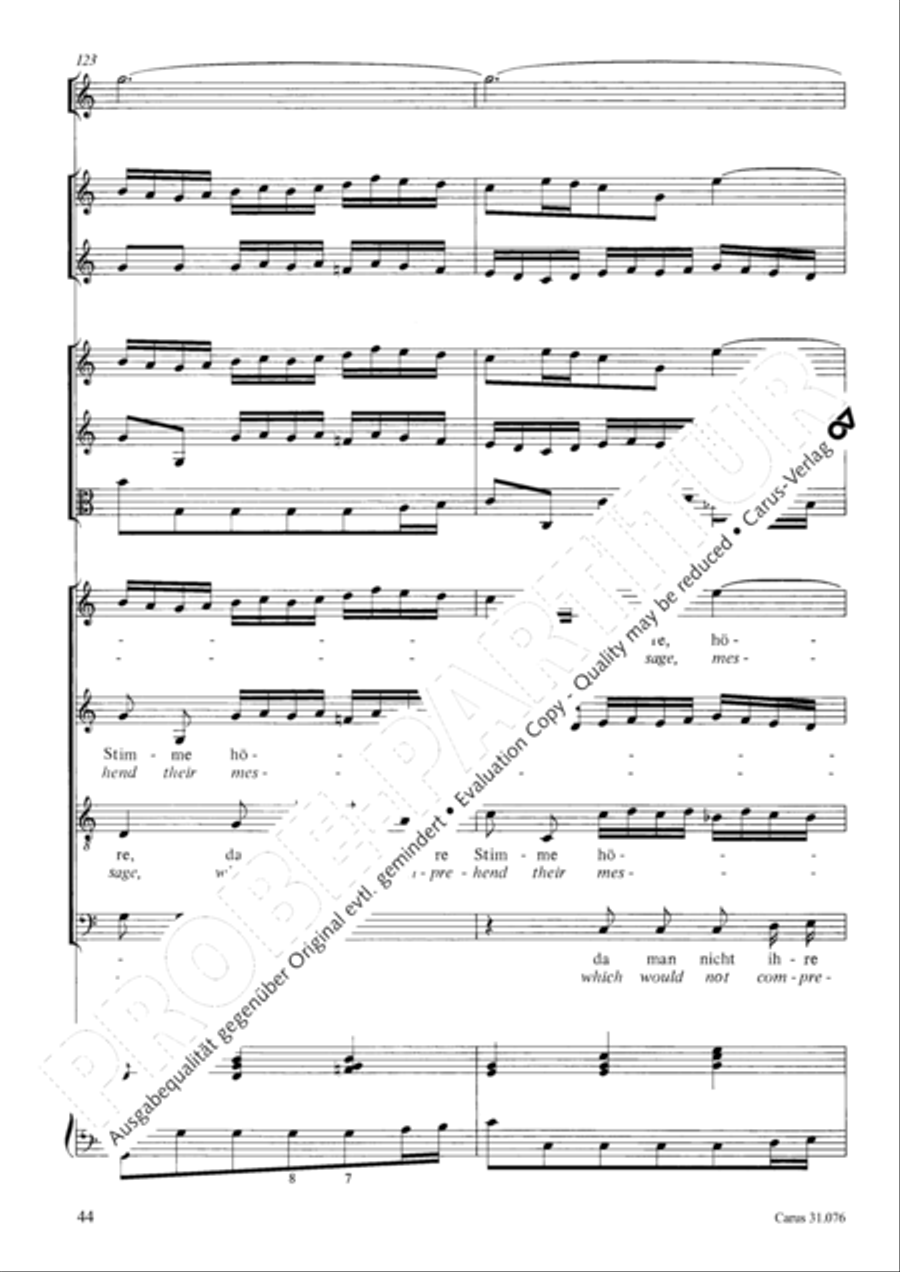 The heavens are telling the Father's glory (Die Himmel erzahlen die Ehre Gottes) 4-Part scores gallery preview page 45