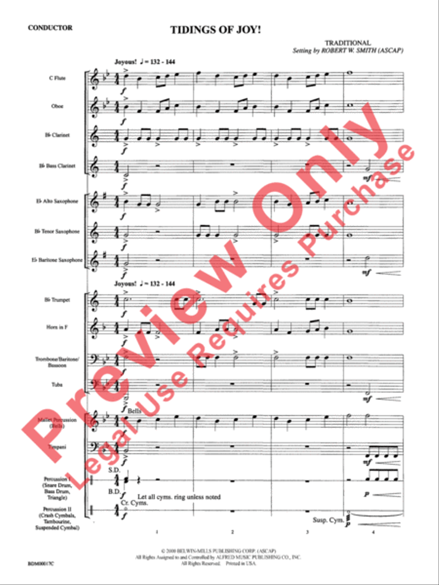 Tidings of Joy! Concert Band scores gallery preview page 4