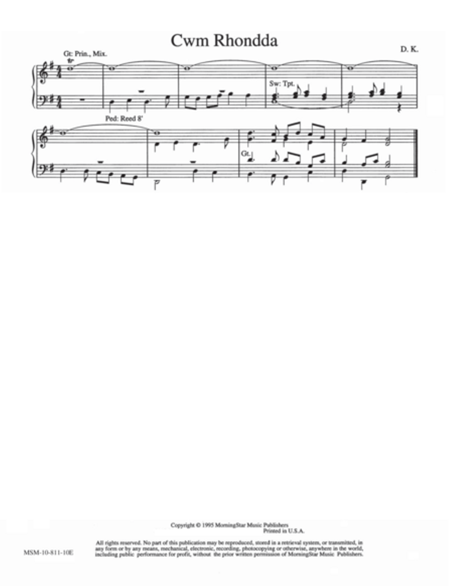 CWM Rhondda Organ scores gallery preview page 1