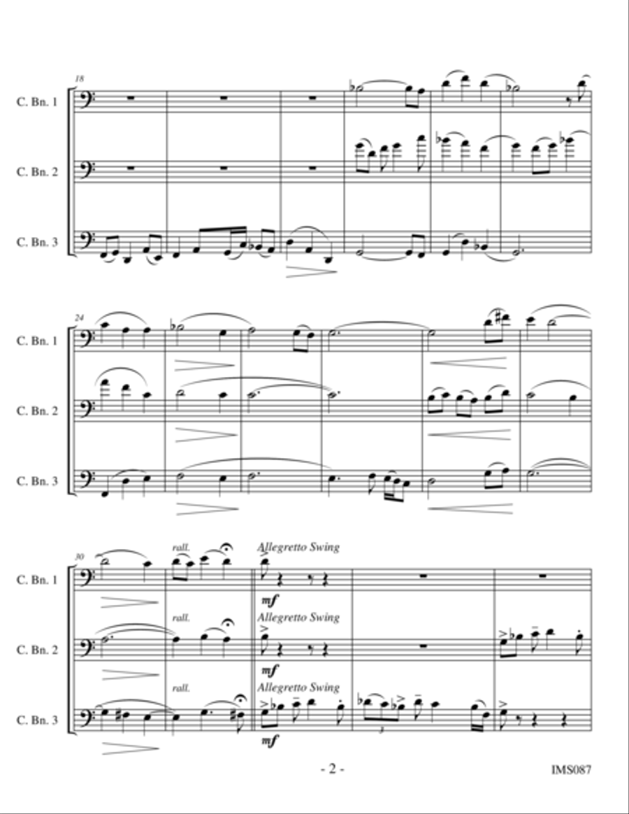 One Blue Trio Woodwind Trio scores gallery preview page 3