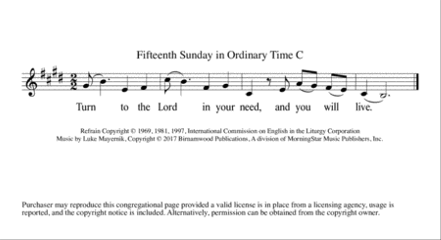 Fifteenth Sunday in Ordinary Time C 4-Part scores gallery preview page 2