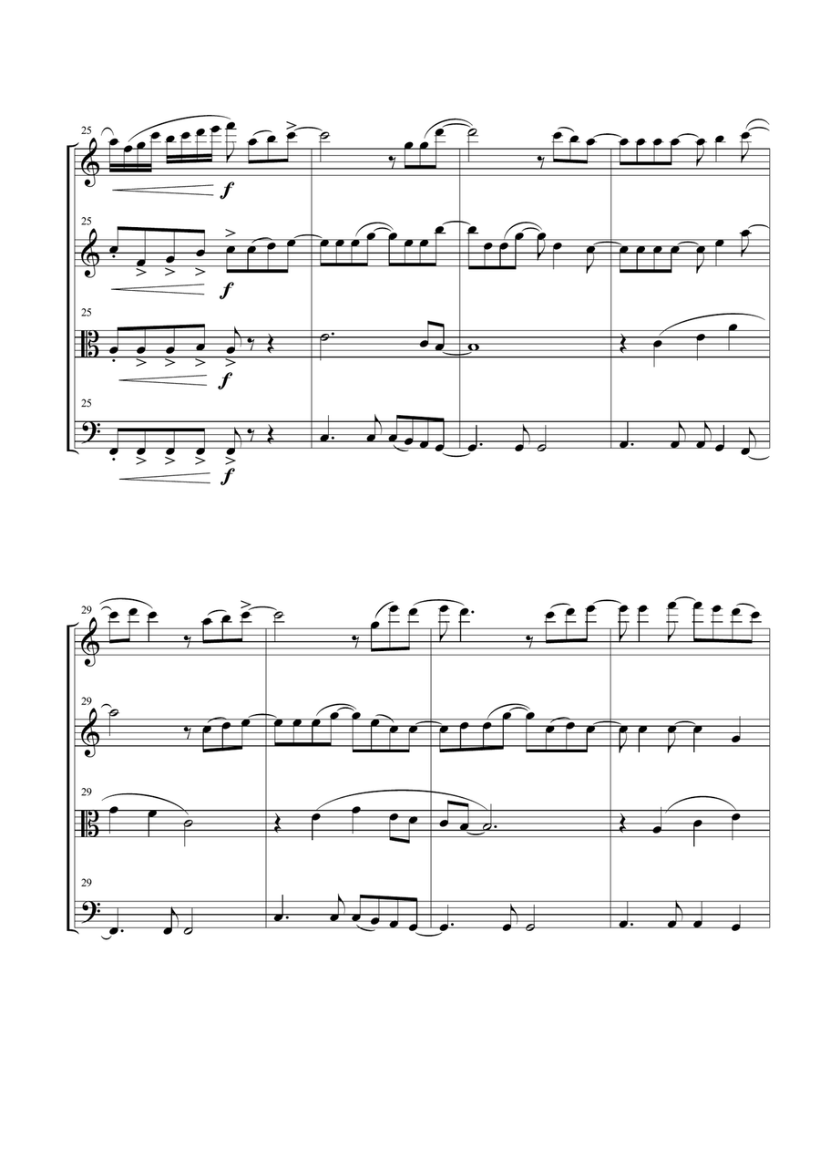 Let It Go (from Frozen) String Quartet scores gallery preview page 5