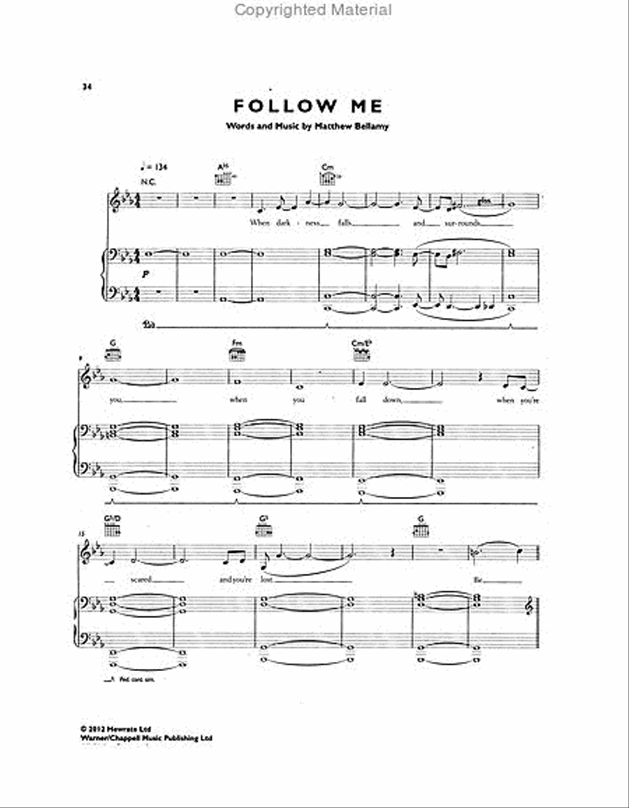 Muse - The 2nd Law Piano, Vocal, Guitar scores gallery preview page 4