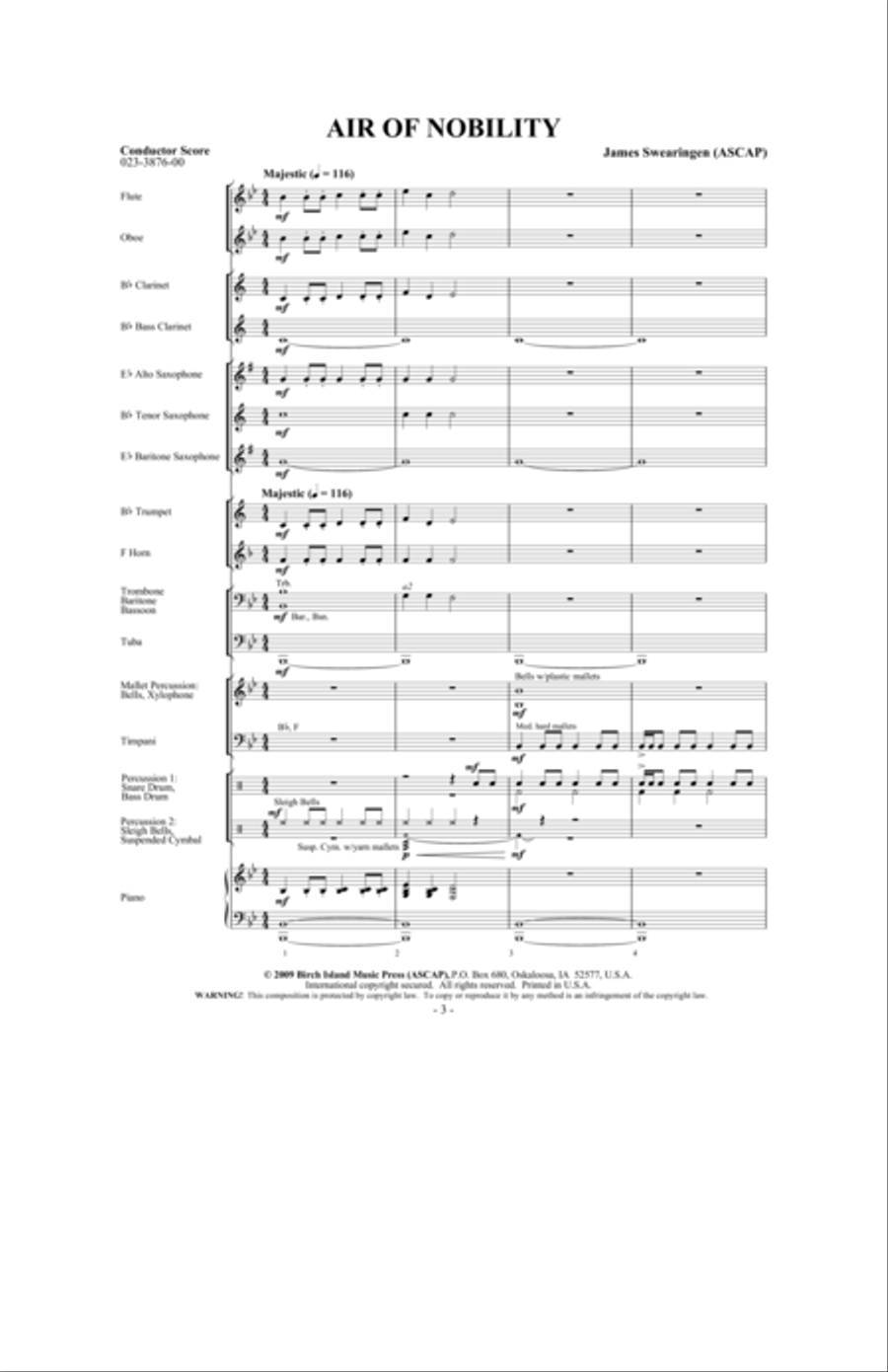 Air of Nobility Air of Nobility Concert Band scores gallery preview page 2