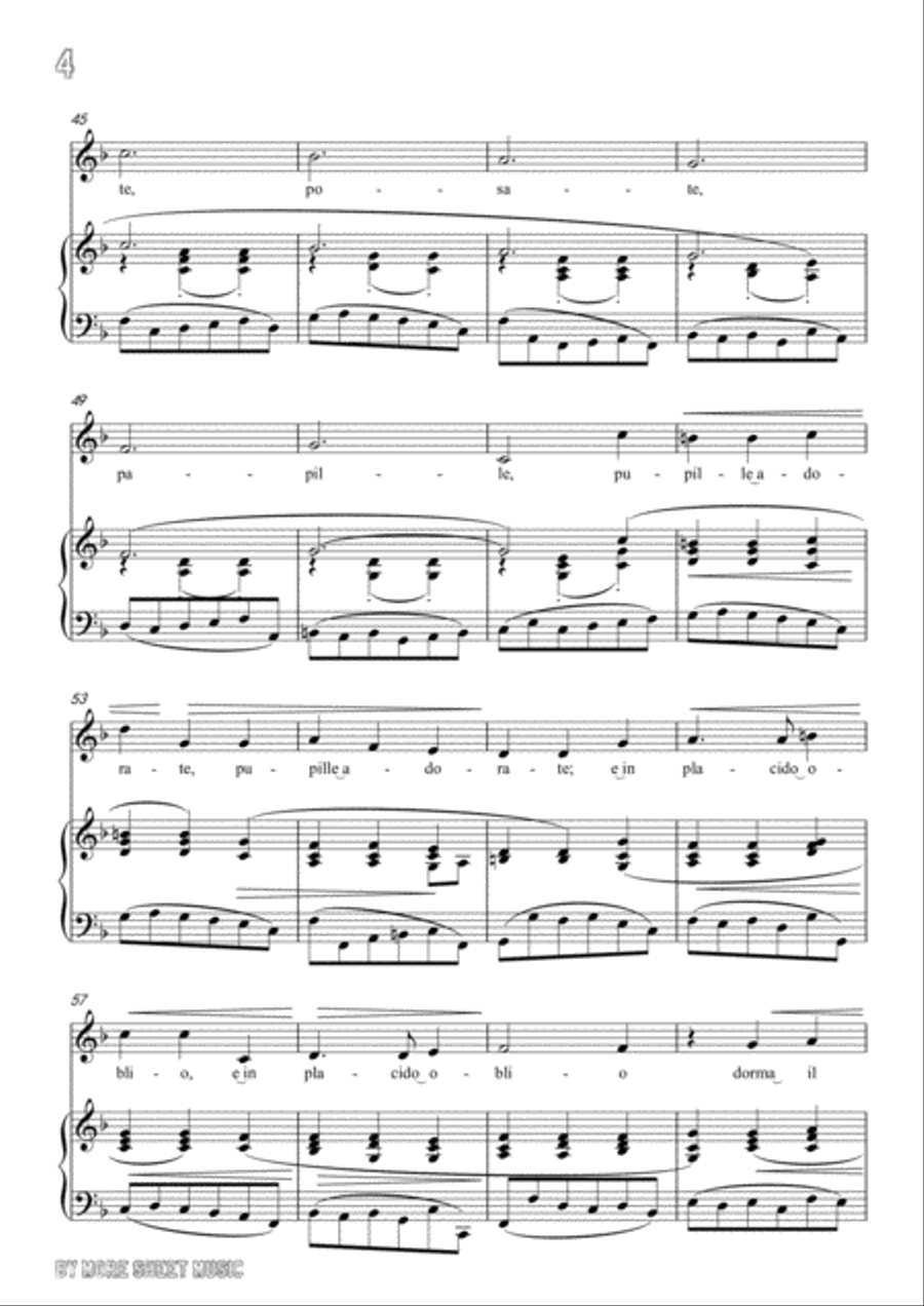 Bassani-Posate! Dormite! in F Major,for voice and piano Voice Solo scores gallery preview page 6