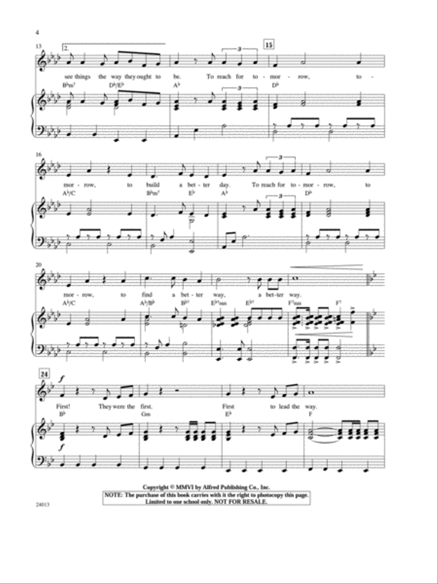 First! - 14 Songs About Inventive, Interesting, and Innovative People - Book/CD Unison Choir scores gallery preview page 4