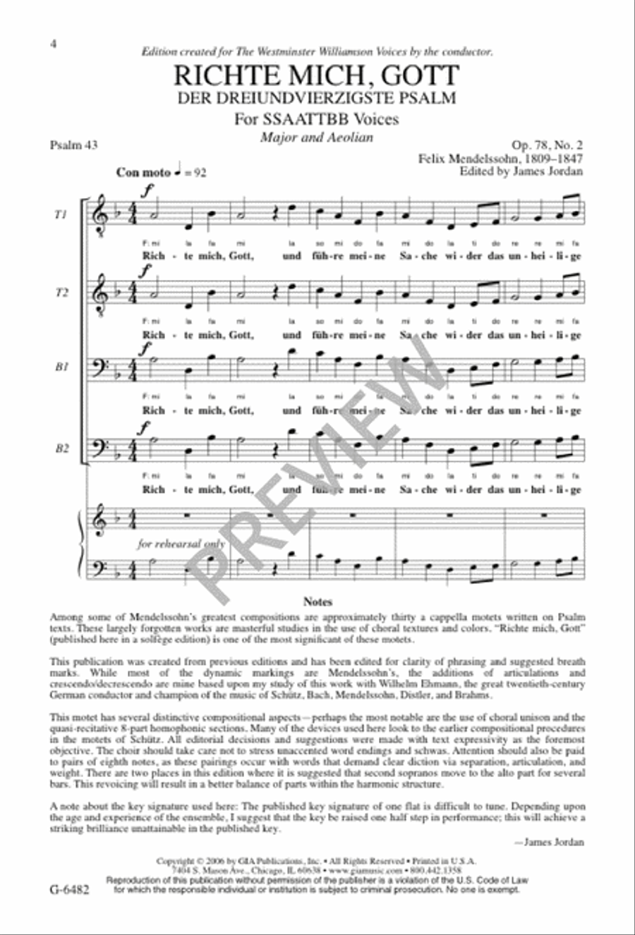 Richte mich, Gott SSAATTBB scores gallery preview page 4