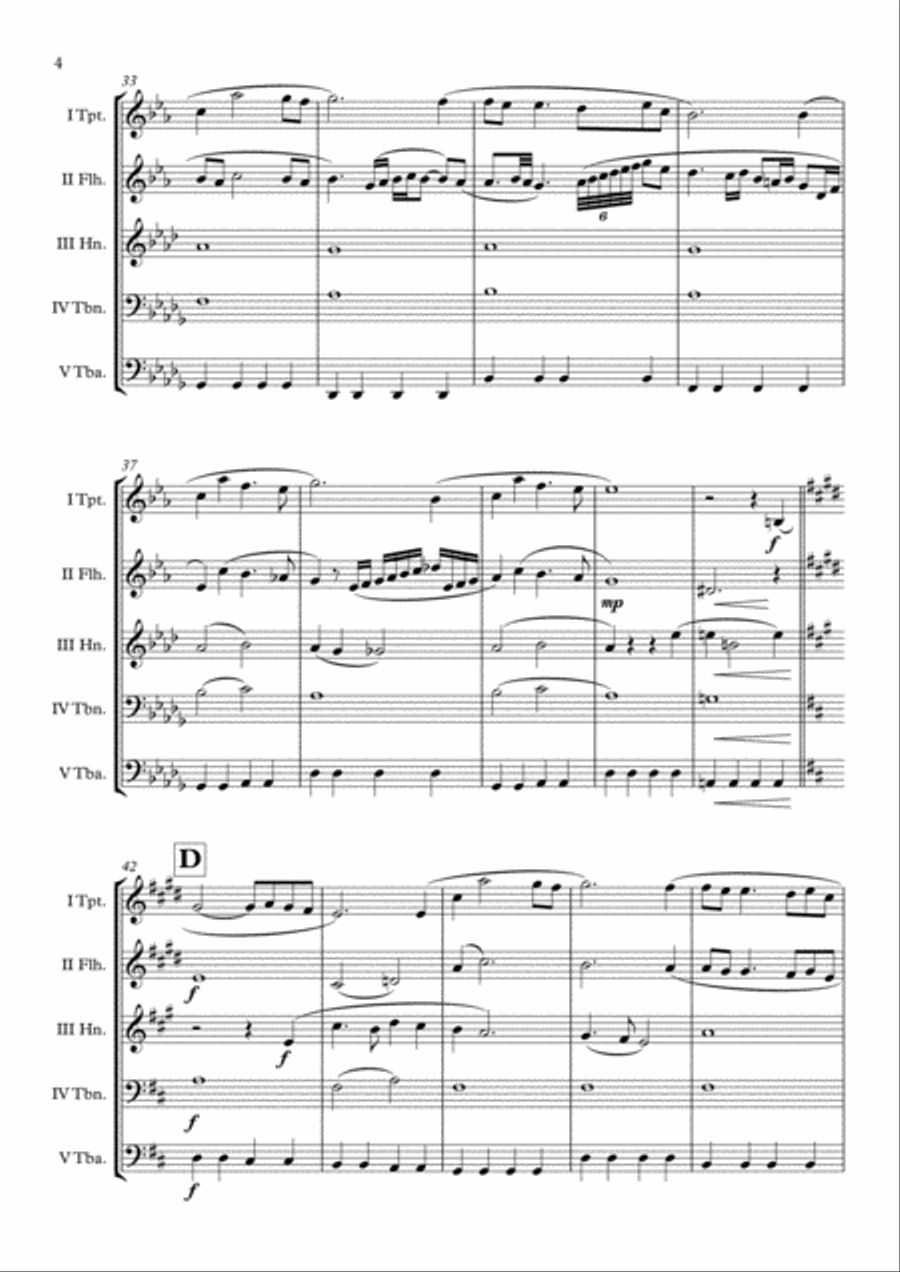 Once Upon A Time In The West from the Paramount Picture ONCE UPON A TIME IN THE WEST Brass Quintet scores gallery preview page 5