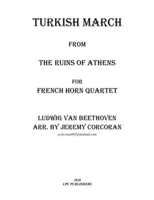 Turkish March from The Ruins of Athens for French Horn Quartet