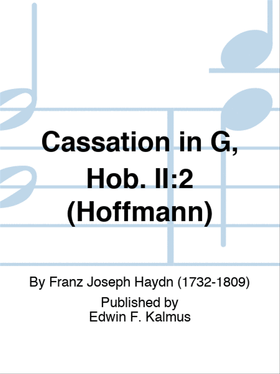 Cassation in G, Hob. II:2 (Hoffmann) Set of Parts scores gallery preview page 1