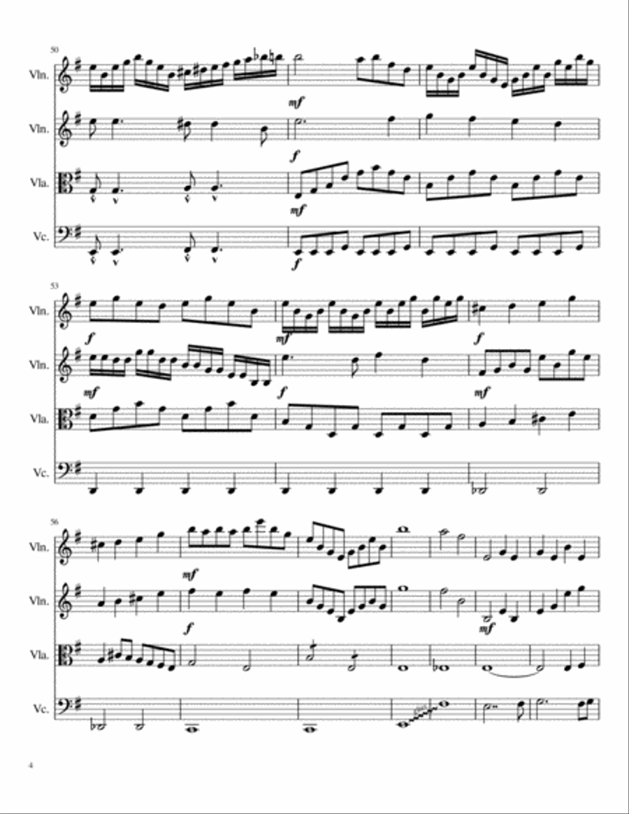 Suspended Hyperdrive (quartet) String Quartet scores gallery preview page 4