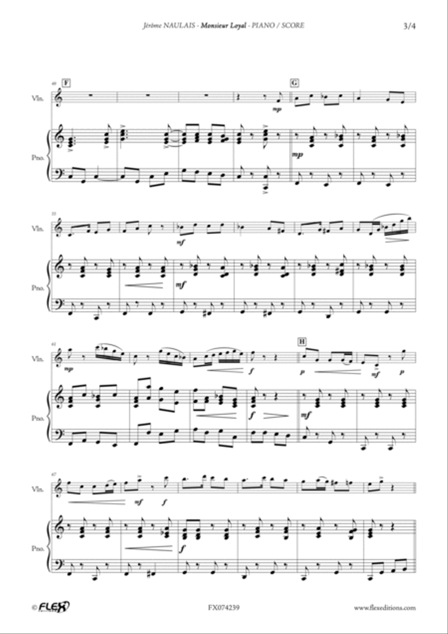 Monsieur Loyal Violin Solo scores gallery preview page 4