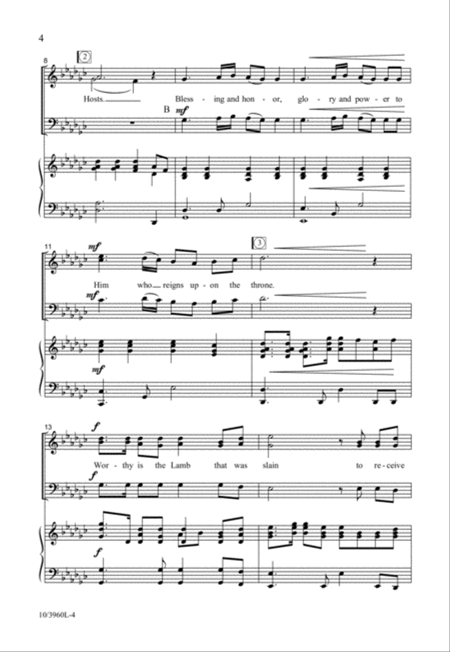 Worthy is the Lamb 3-Part scores gallery preview page 4