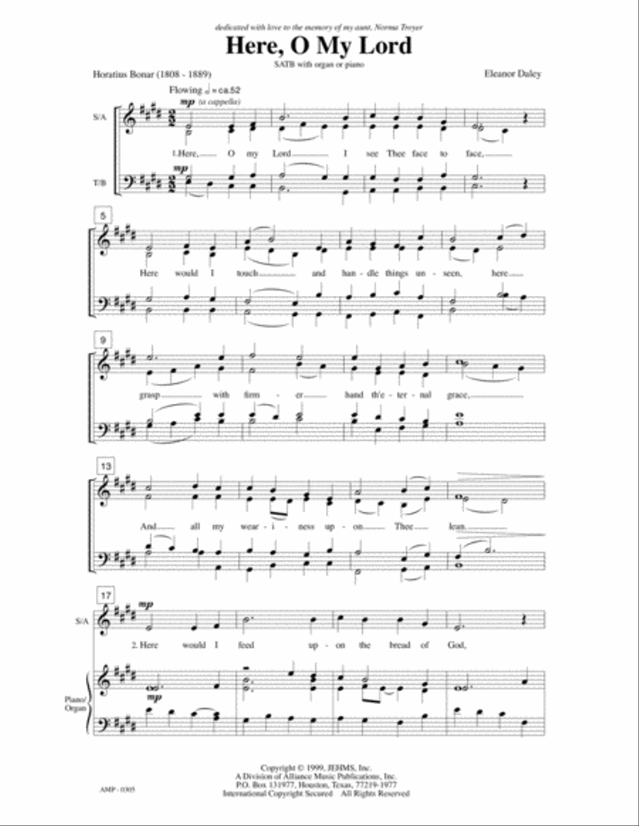 Here, O My Lord 4-Part scores gallery preview page 3