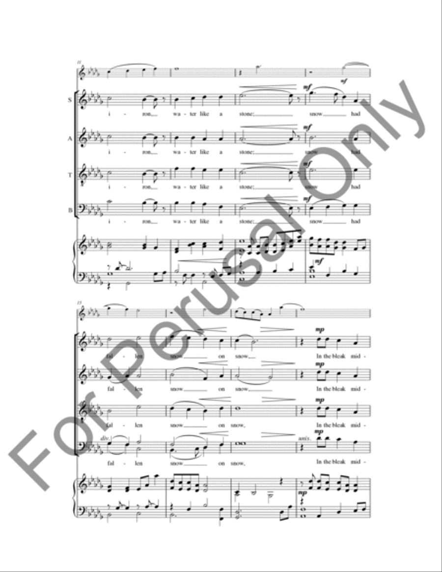 In The Bleak Midwinter (Choral Score) 4-Part scores gallery preview page 3