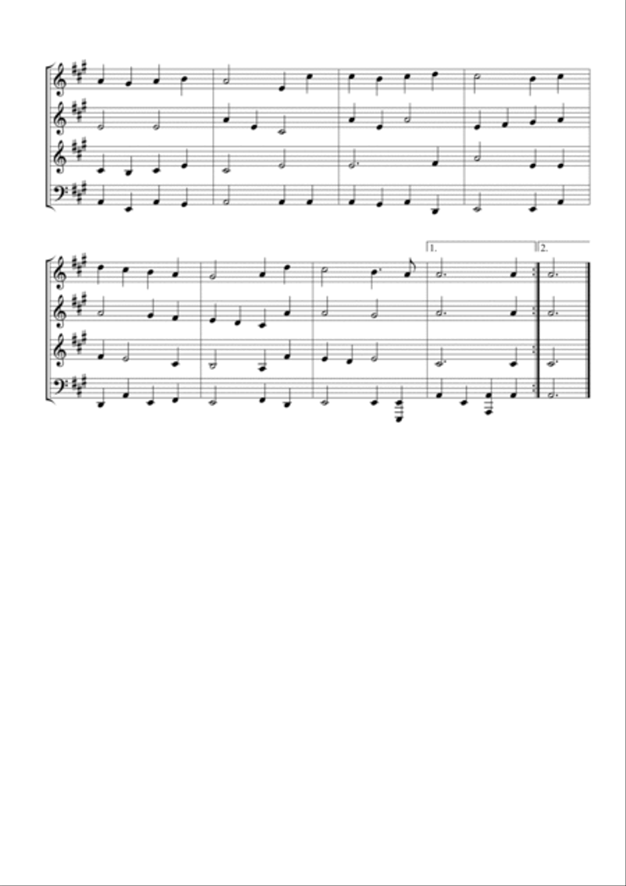 Adeste fideles (O Come All Ye Faithful) for French Horn Quartet Adeste fideles (O Come All Ye Faithful) for French Horn Quartet Brass Quartet scores gallery preview page 3