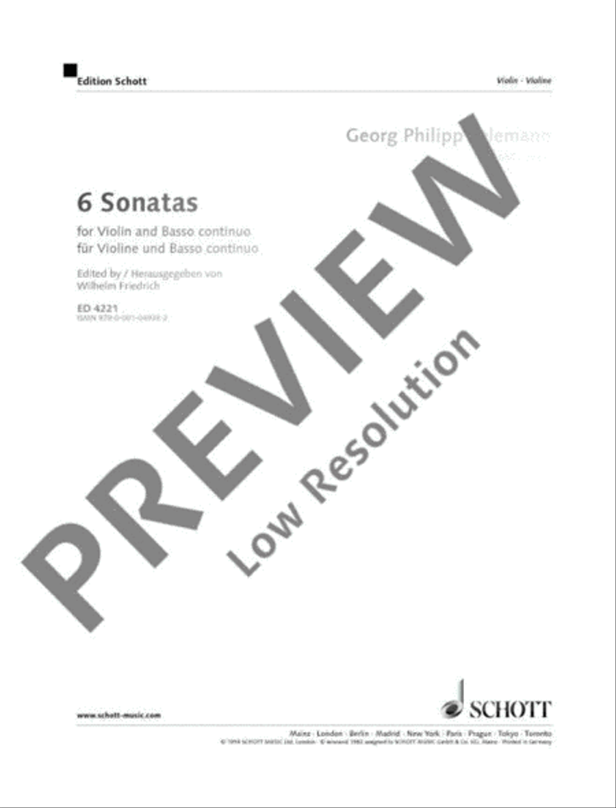 6 Sonatas 6 Sonatas Violin scores gallery preview page 2