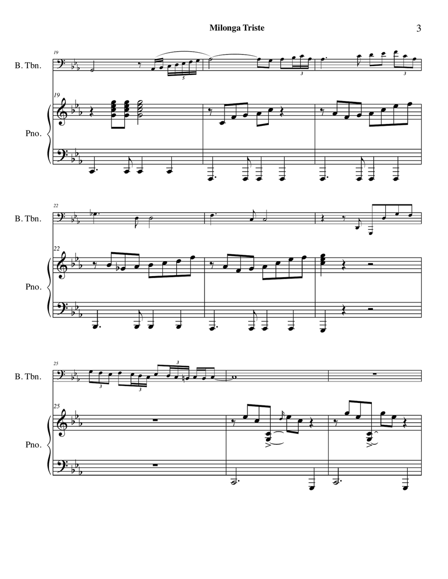 Milonga Triste Trombone scores gallery preview page 4