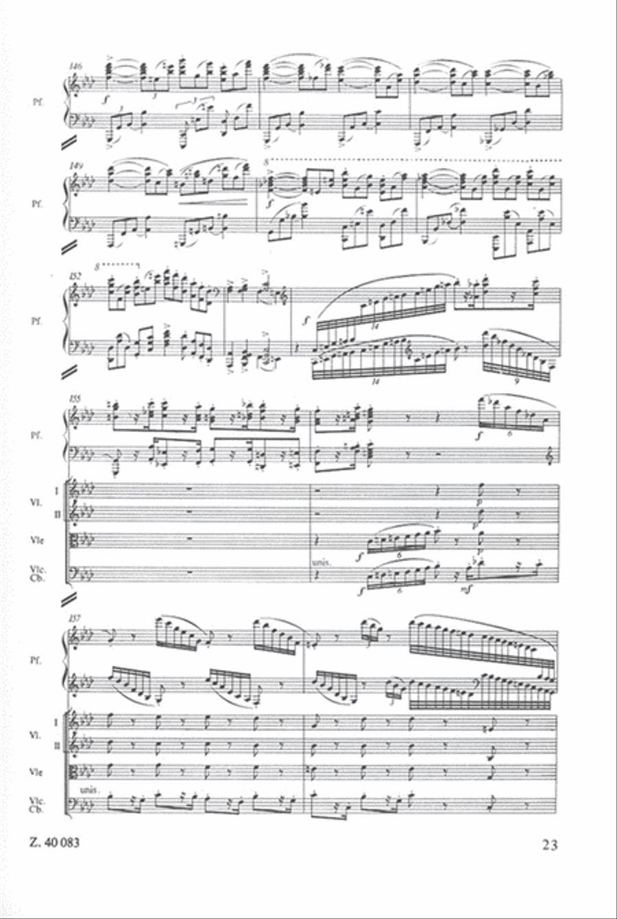 Klavierkonzert B-Dur op. 83 Orchestra scores gallery preview page 2