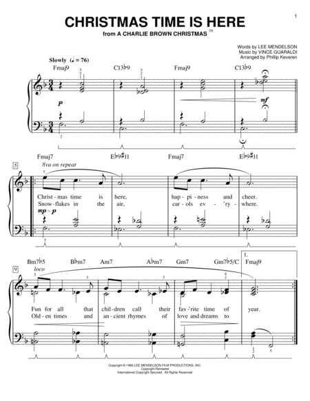 Christmas Time Is Here [Jazz version] (arr. Phillip Keveren)